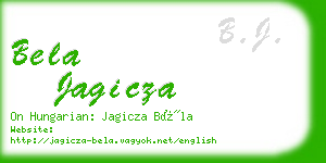 bela jagicza business card